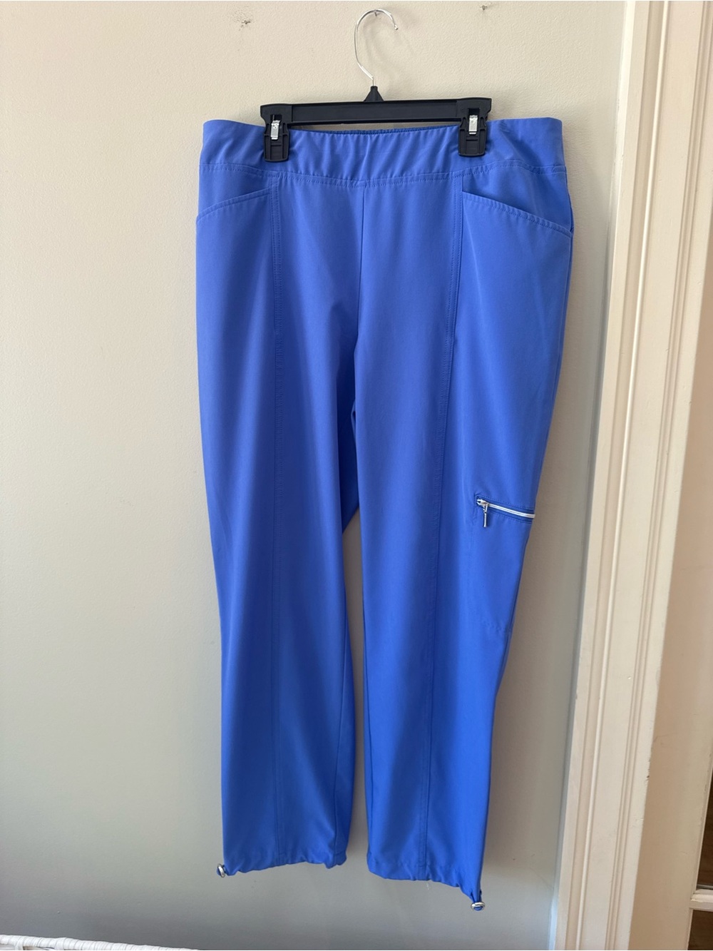 Chicos Zenergy size 1 (8/10)Ankle Trousers Pants Blue Pull On performance